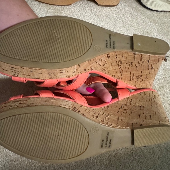 Peach sandals wedge - Picture 3 of 4